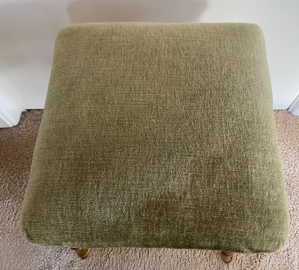 French Gilt Faux Bamboo Stool View IV