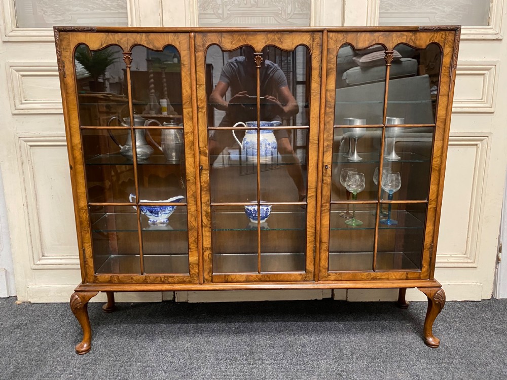 Quality Queen Anne Walnut Cabinet View IV