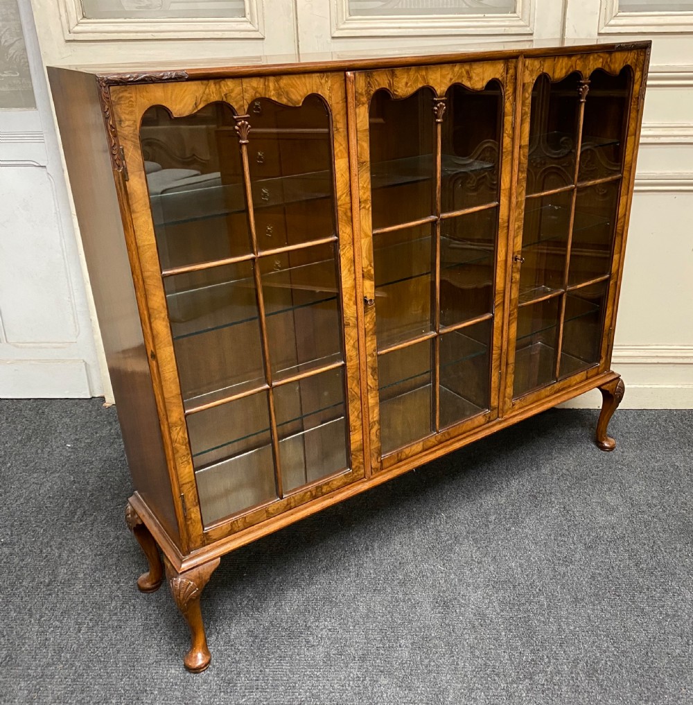 Quality Queen Anne Walnut Cabinet View X