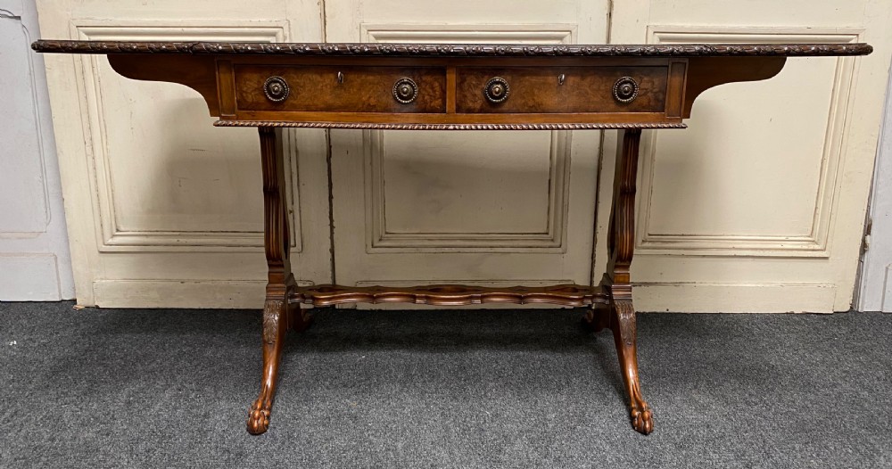 Finest Quality Walnut Sofa Table View VII