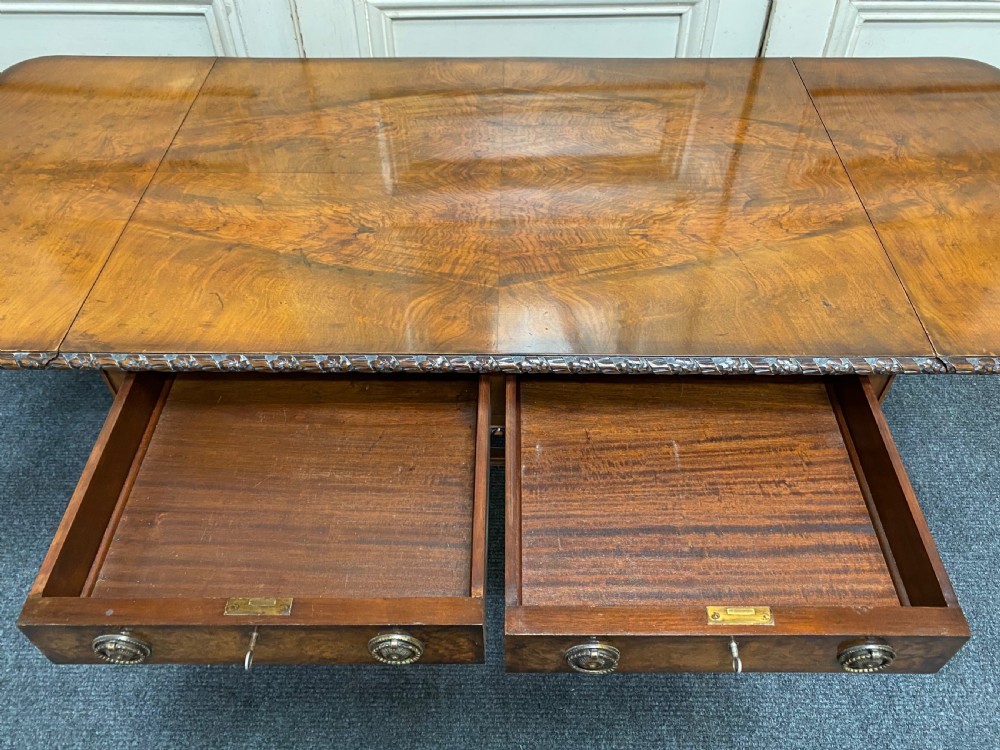 Finest Quality Walnut Sofa Table View XI