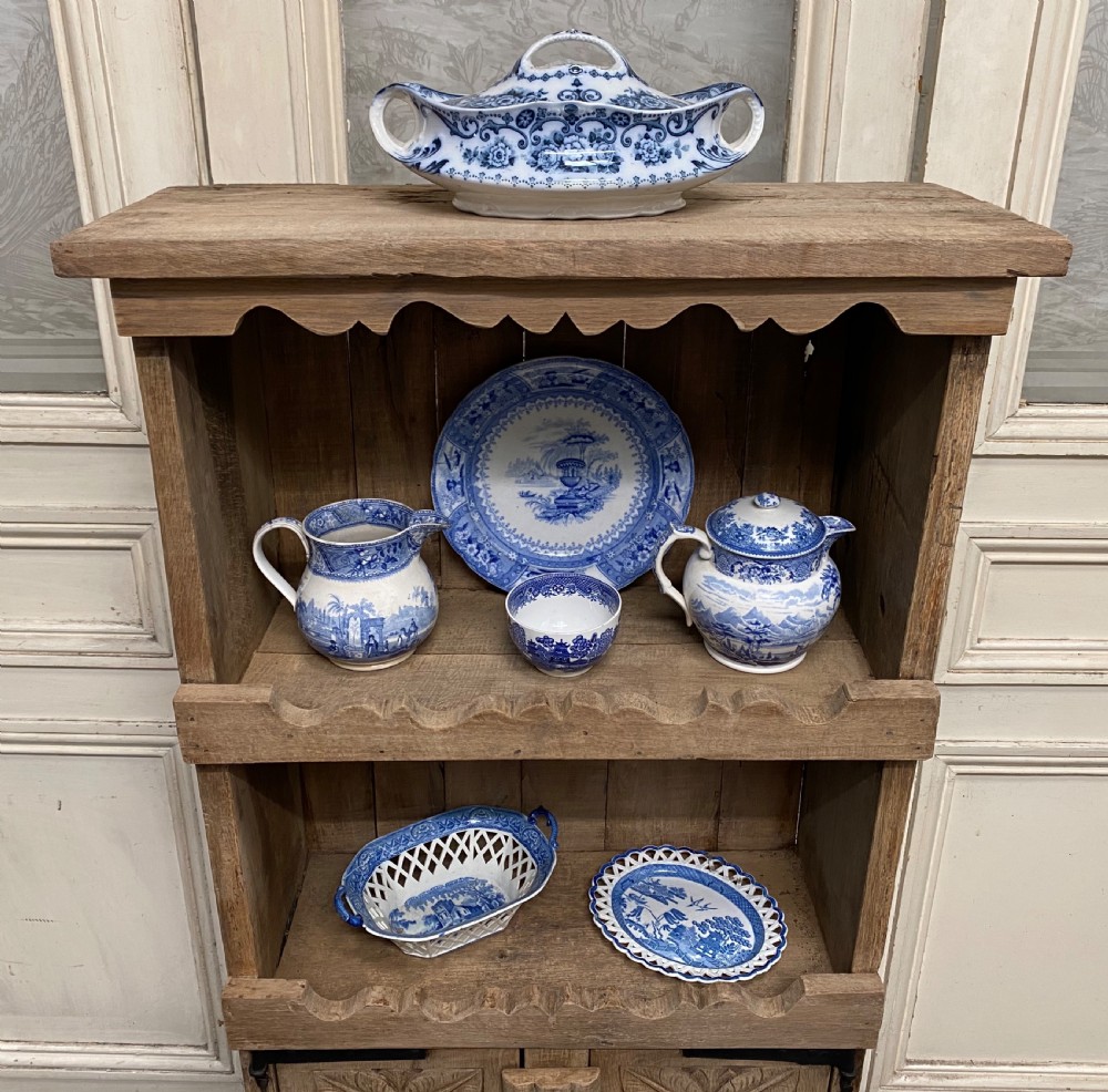 Small Early Oak Primitive Kitchen Dresser View III