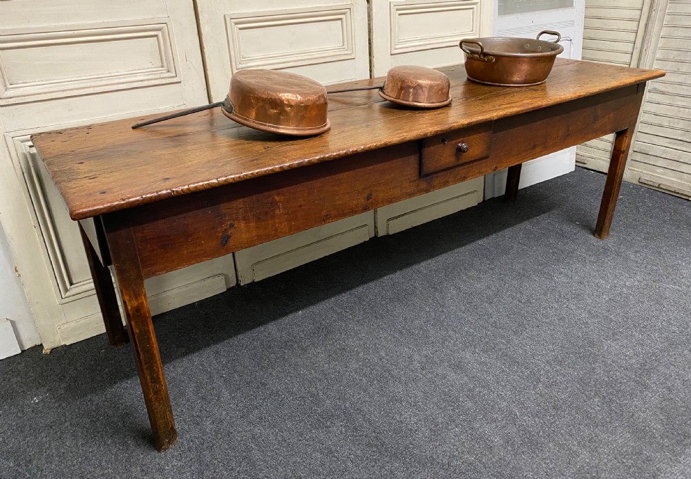 Very Early Long French Farmhouse Table View IV
