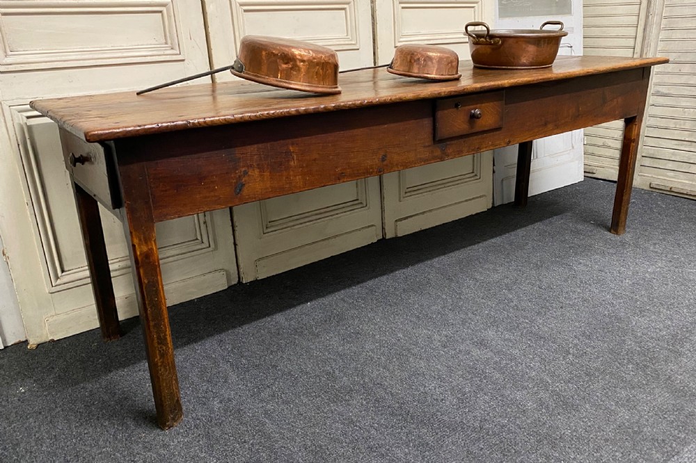Very Early Long French Farmhouse Table View V