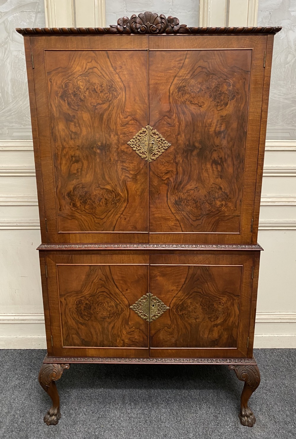  Burr Walnut Cocktail Cabinet