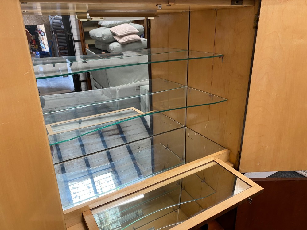  Burr Walnut Cocktail Cabinet View V