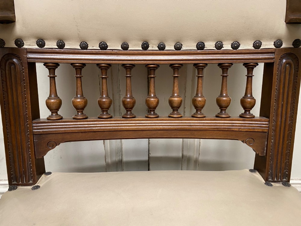 Pair Quality French Walnut Arm Chairs View VIII