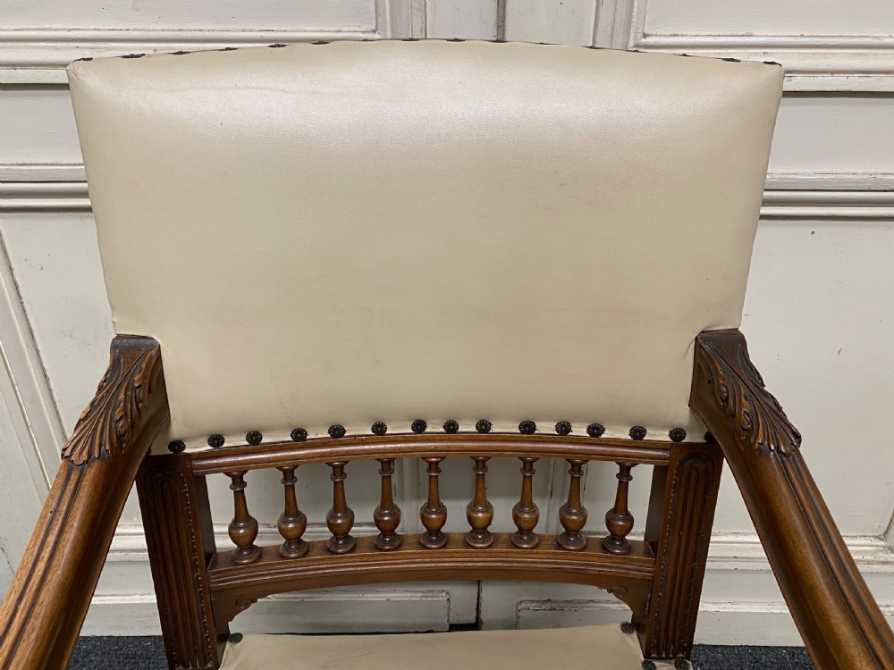 Pair Quality French Walnut Arm Chairs View XIV