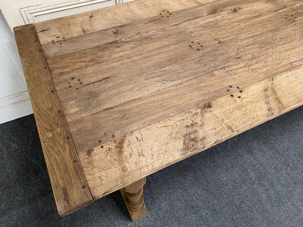 Oak Farmhouse Dining Table  View V
