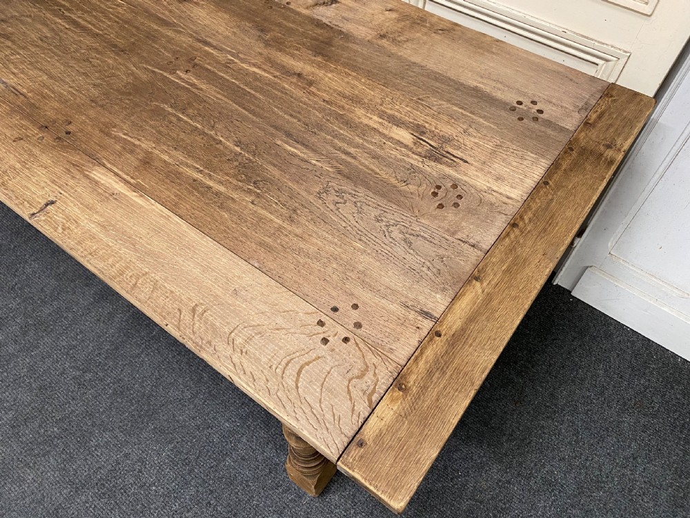 Oak Farmhouse Dining Table  View VI