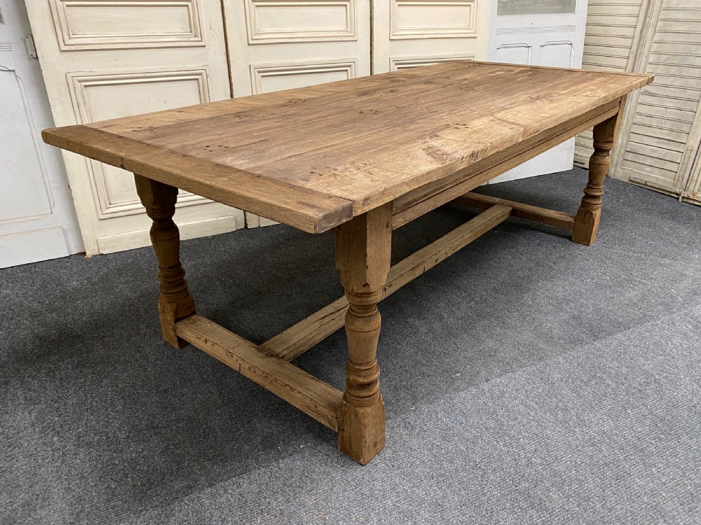 Oak Farmhouse Dining Table  View IX