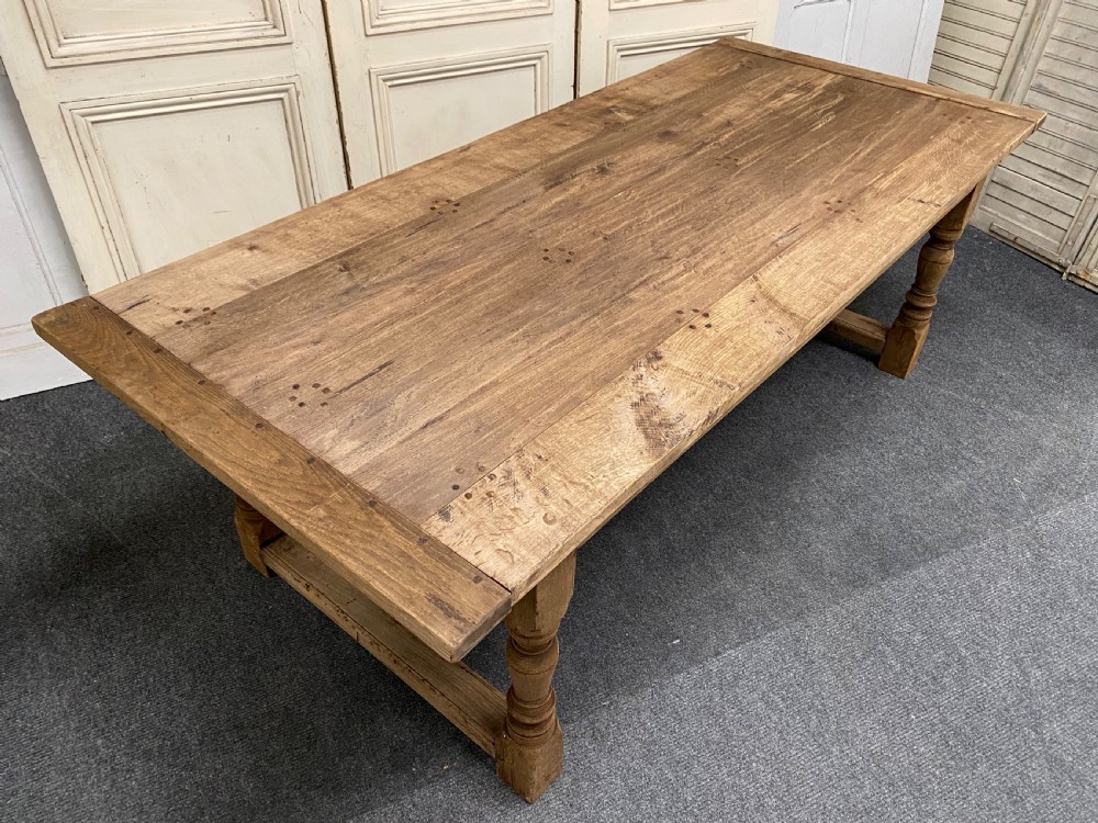 Oak Farmhouse Dining Table  View XI