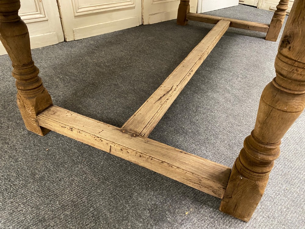 Oak Farmhouse Dining Table  View XV