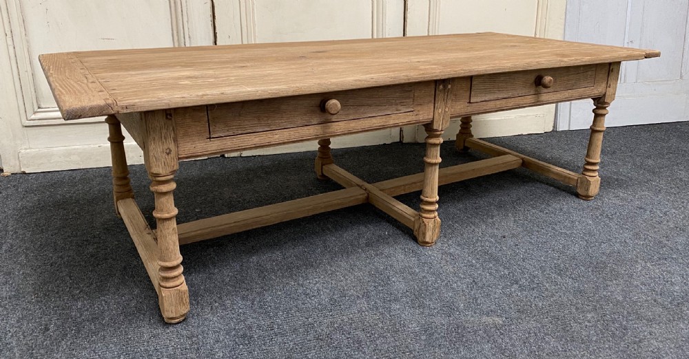 Large Farmhouse Bleached Oak Coffee Table View II