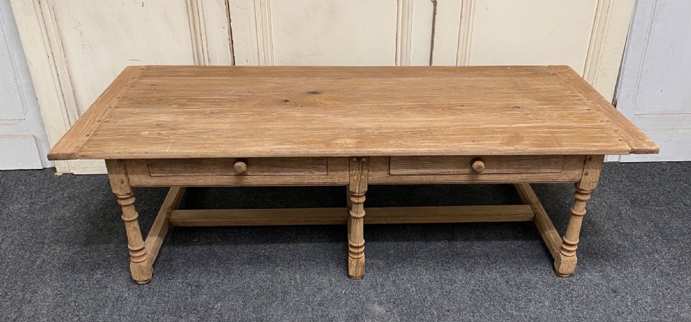 Large Farmhouse Bleached Oak Coffee Table View V