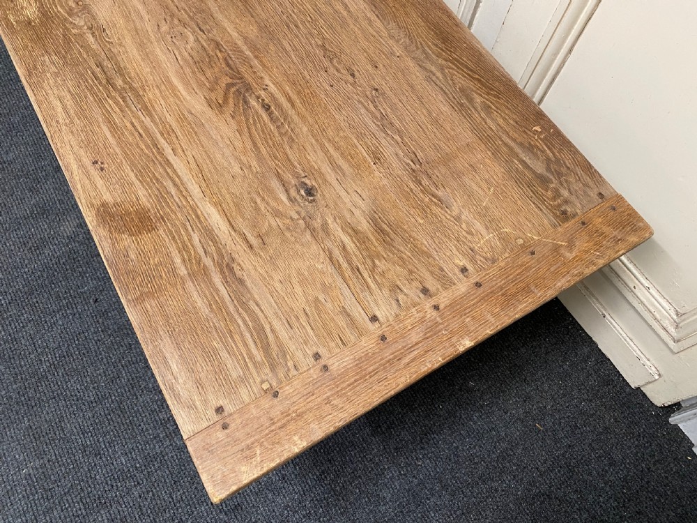 Large Farmhouse Bleached Oak Coffee Table View VIII