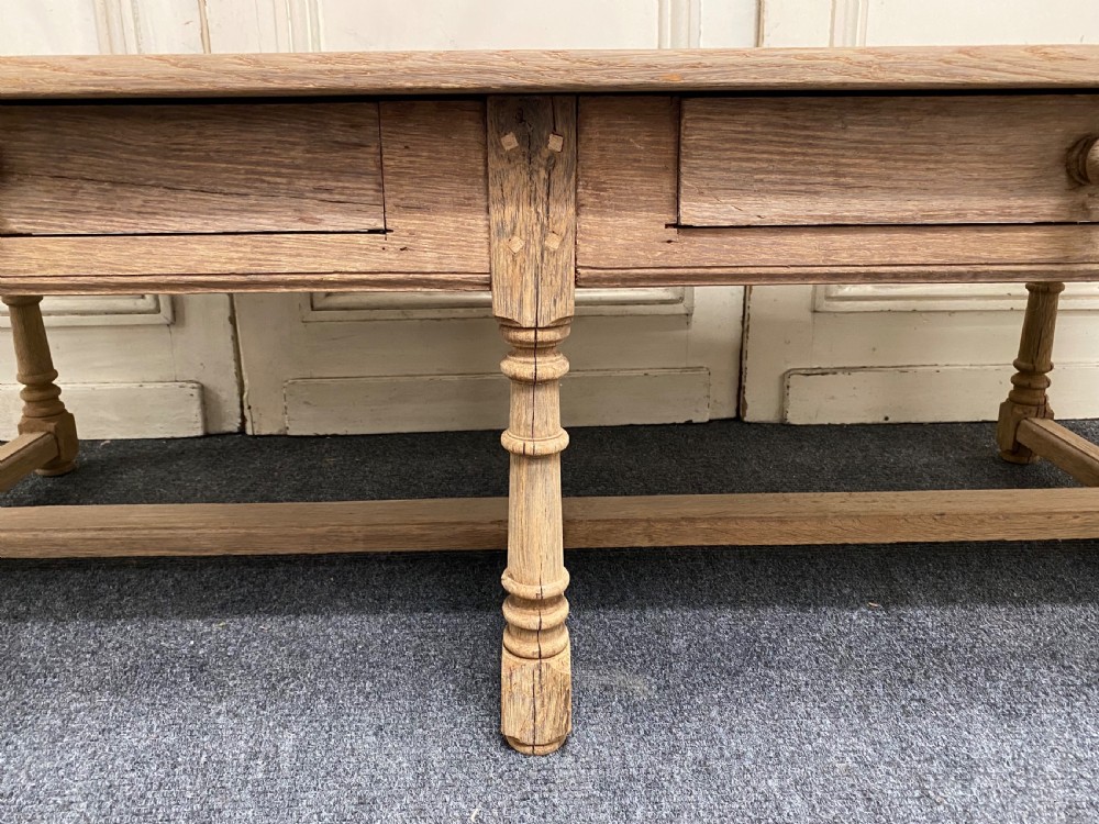 Large Farmhouse Bleached Oak Coffee Table View X