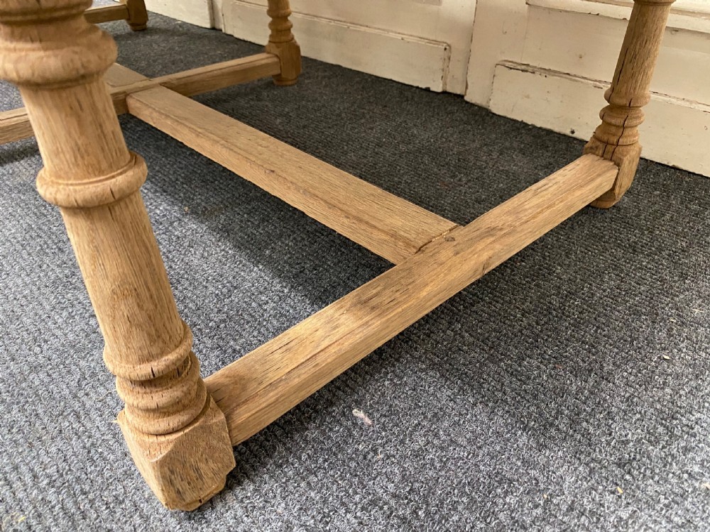 Large Farmhouse Bleached Oak Coffee Table View XIII