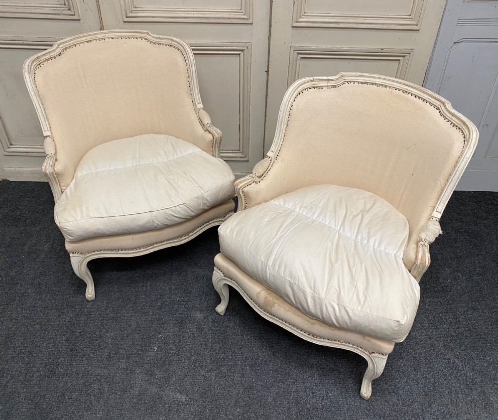 Pair French Bergere Arm Chairs View IV