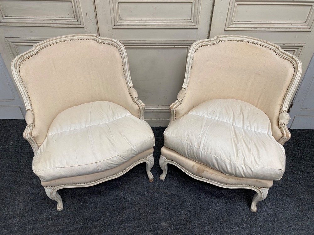 Pair French Bergere Arm Chairs View VI