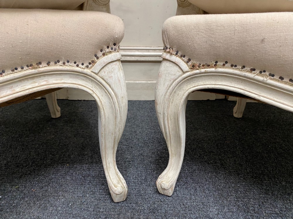 Pair French Bergere Arm Chairs View VII