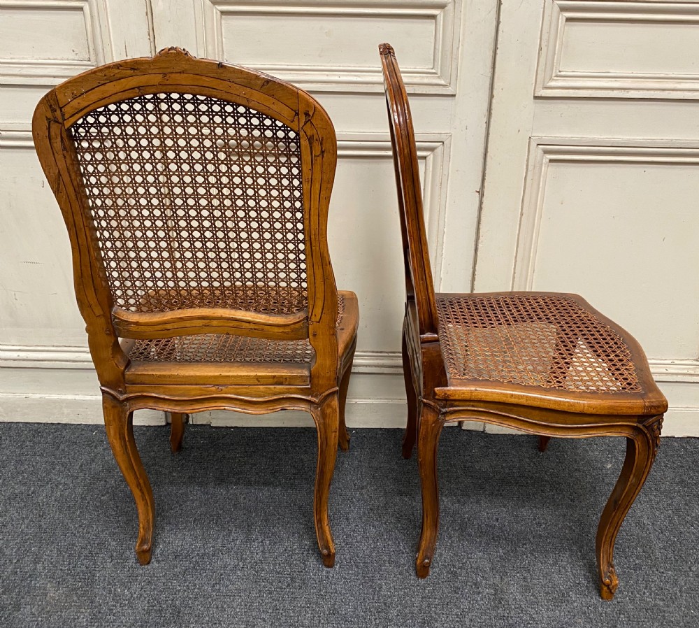 Set 6 French Walnut Dining Chairs View V