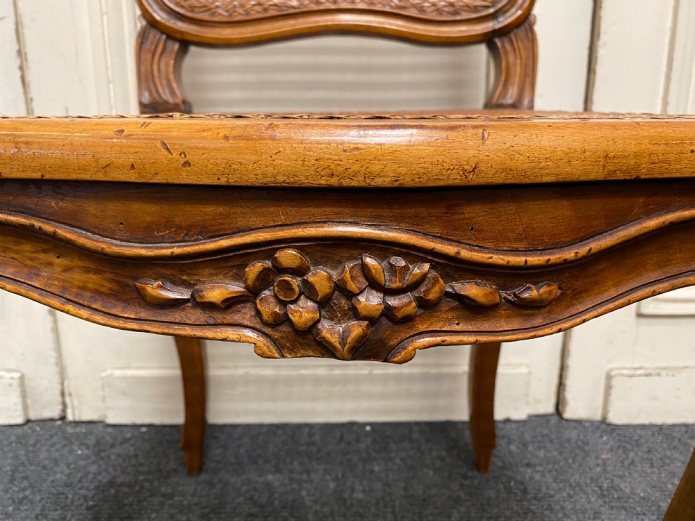 Set 6 French Walnut Dining Chairs View X