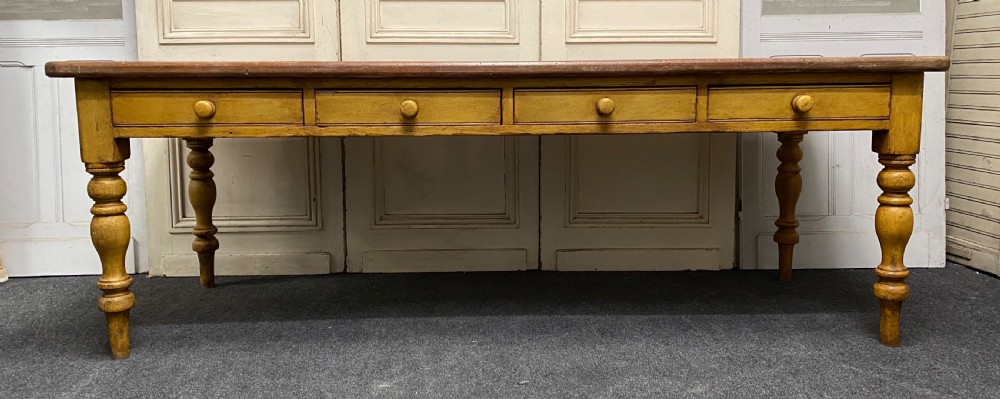 Large Country House Kitchen Dining Table View V