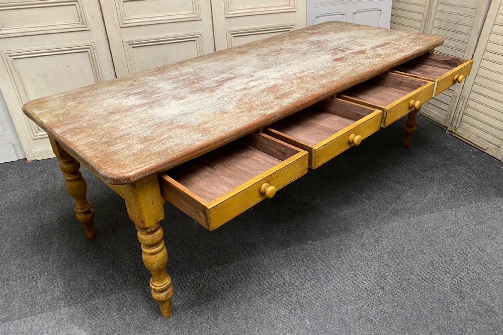 Large Country House Kitchen Dining Table View VI