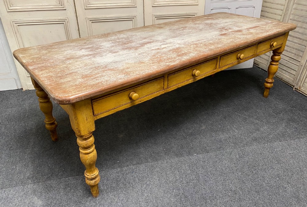 Large Country House Kitchen Dining Table View VIII