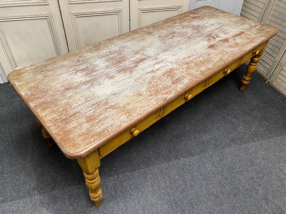 Large Country House Kitchen Dining Table View XII