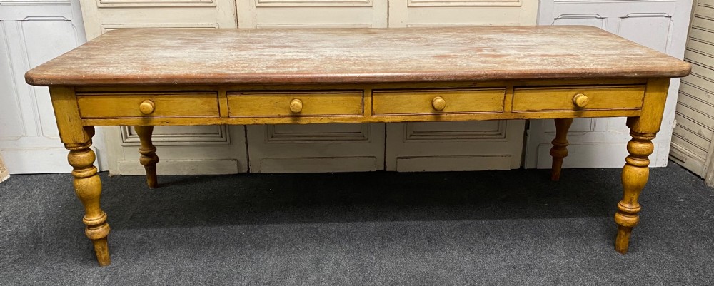 Large Country House Kitchen Dining Table View XIII