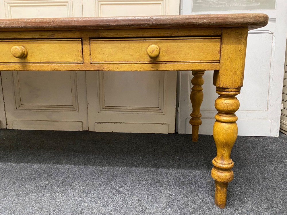 Large Country House Kitchen Dining Table View XV