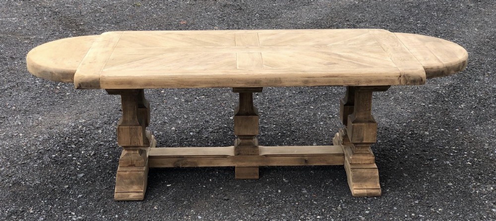 Large French Oak Farmhouse Dining Table 