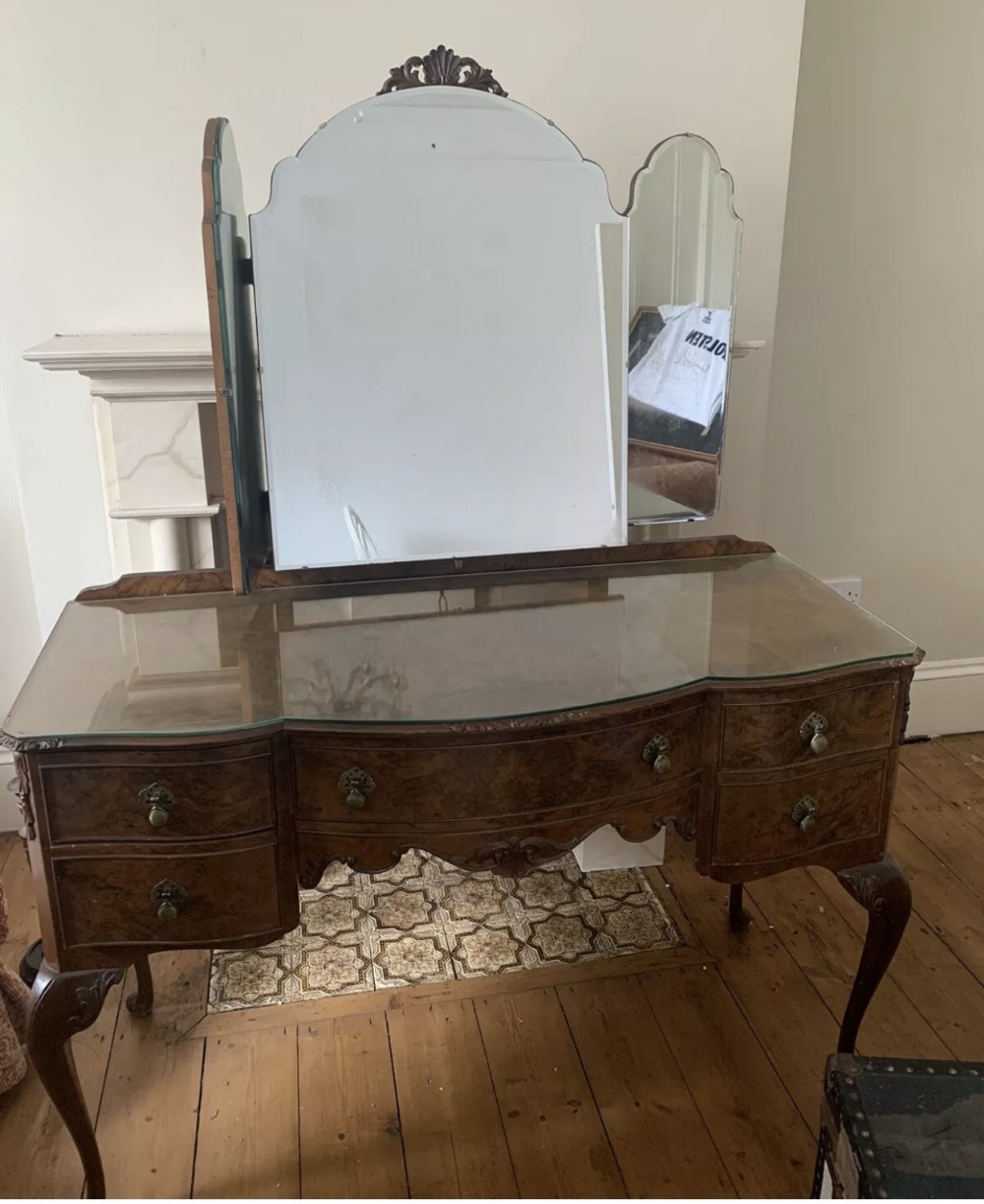 Burr Walnut Dressing Table