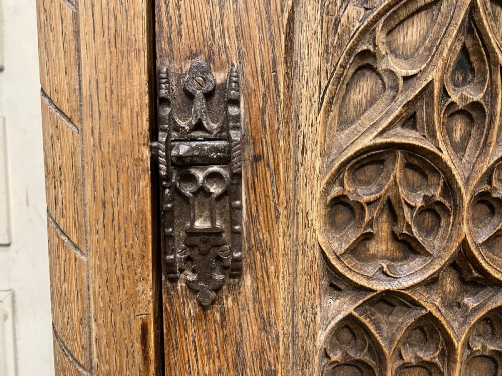 Slim Gothic Oak Cupboard  View VI