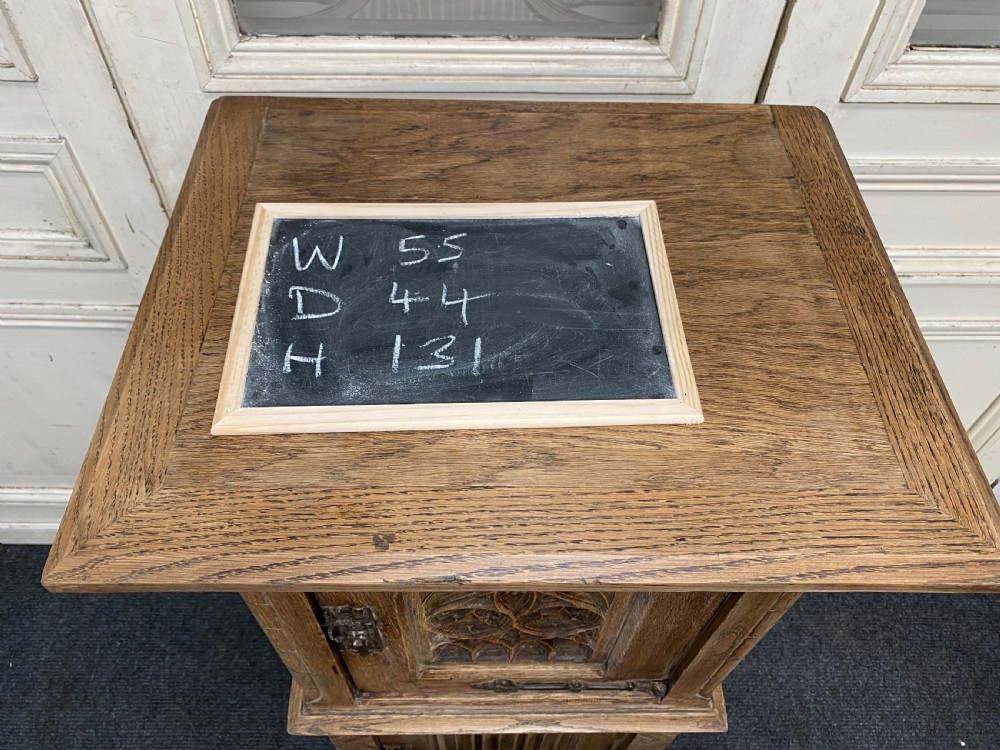 Slim Gothic Oak Cupboard  View XI