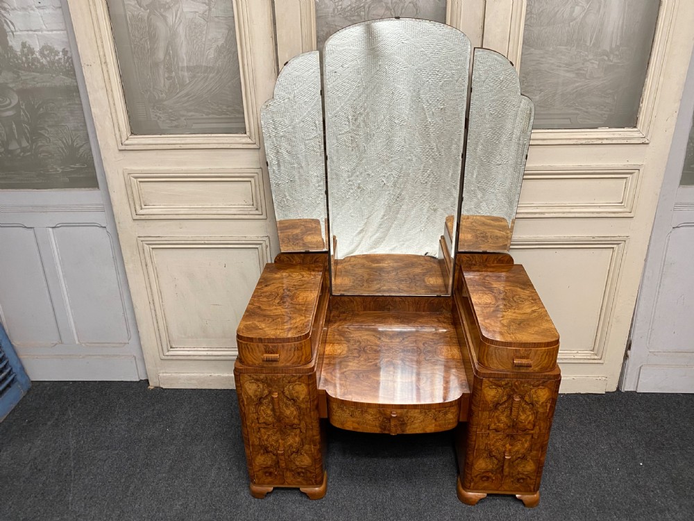 Burr Walnut Art Deco Dressing Table View II