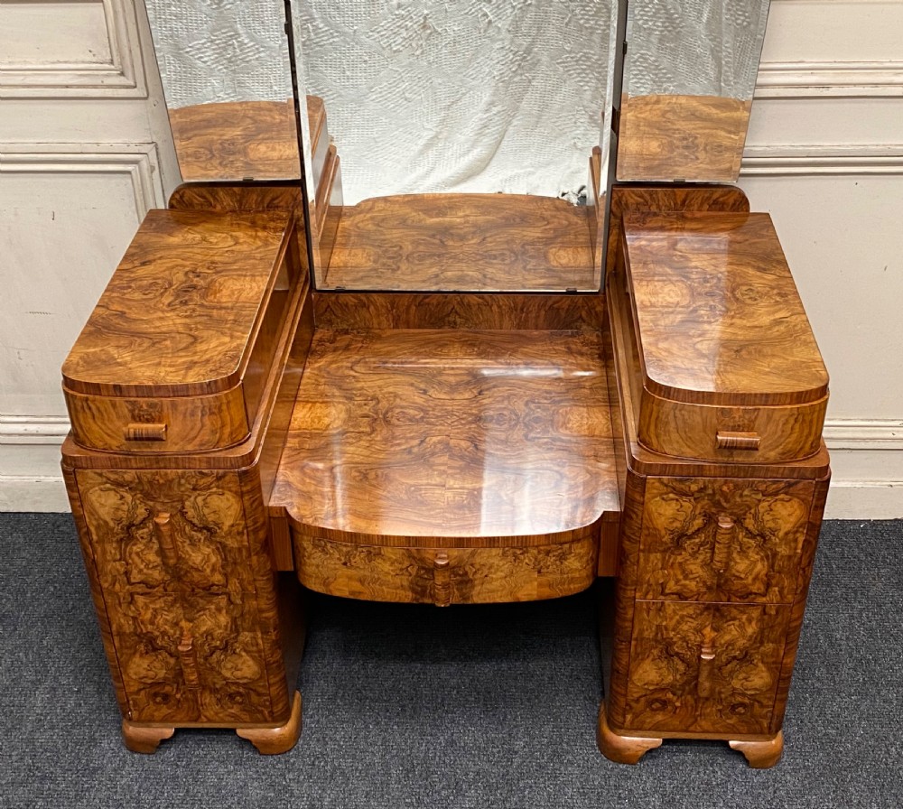 Burr Walnut Art Deco Dressing Table View IV