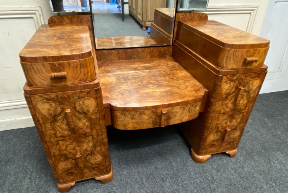 Burr Walnut Art Deco Dressing Table View VI
