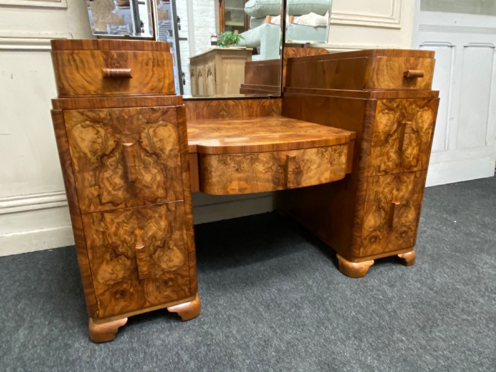 Burr Walnut Art Deco Dressing Table View VII