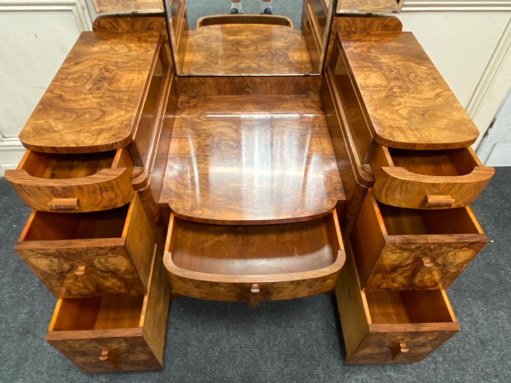 Burr Walnut Art Deco Dressing Table View IX