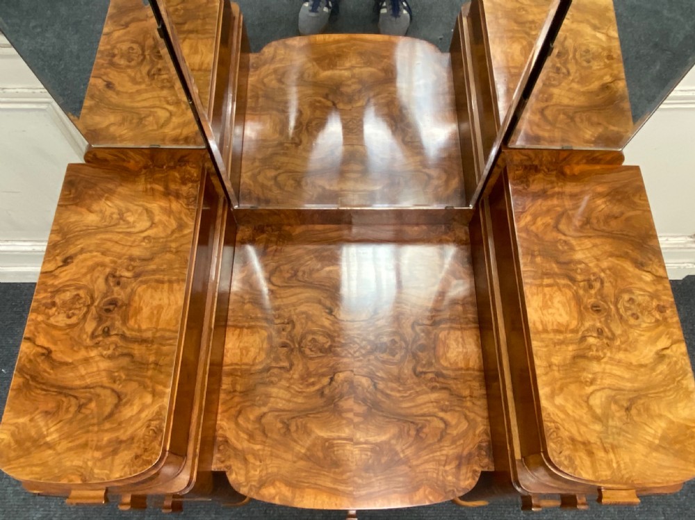 Burr Walnut Art Deco Dressing Table View XI