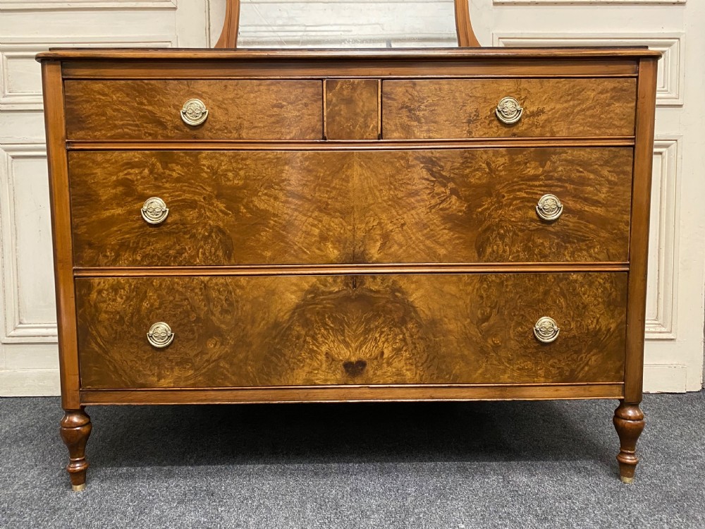 American Burr Walnut Dressing Chest View IV