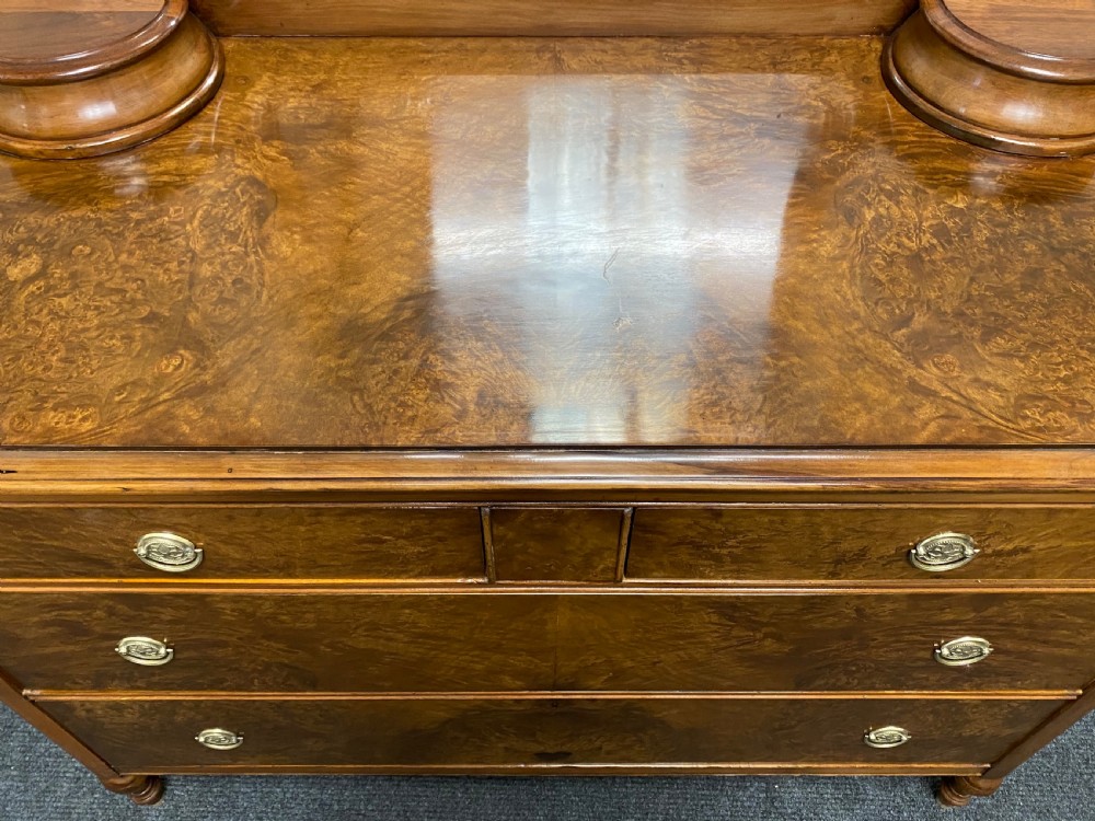 American Burr Walnut Dressing Chest View IX