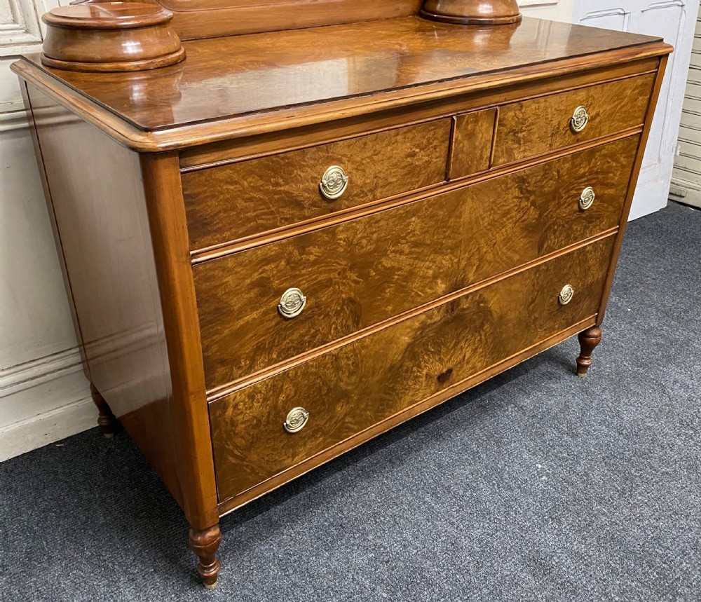 American Burr Walnut Dressing Chest View X