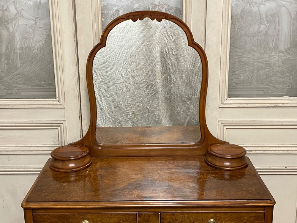 American Burr Walnut Dressing Chest View XI