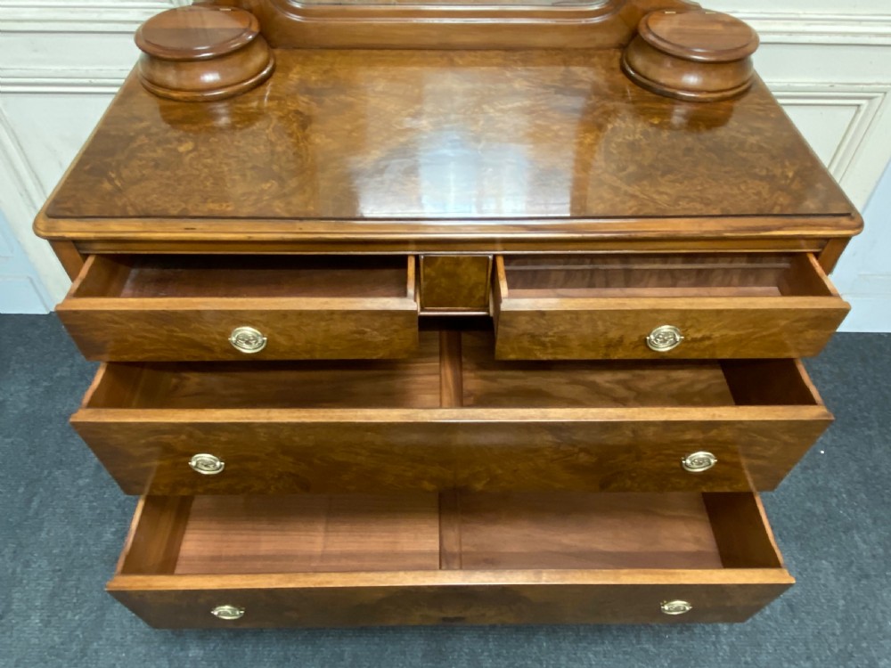 American Burr Walnut Dressing Chest View XVII