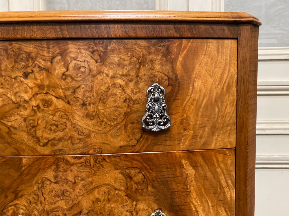 Burr Walnut Chest of 5 Drawers View VII