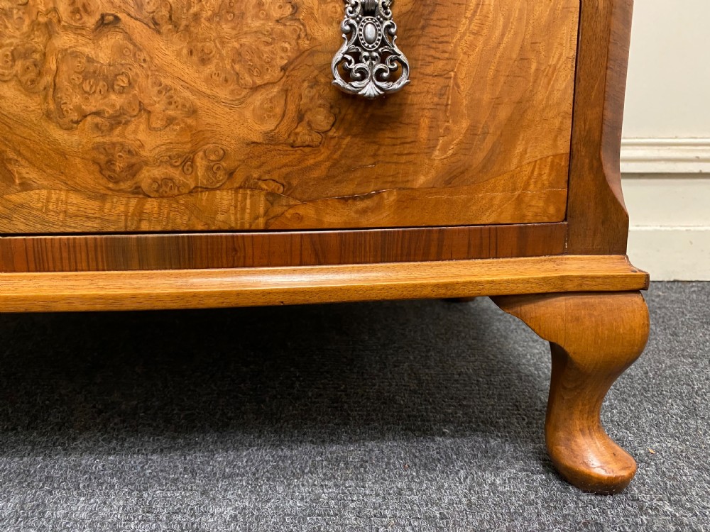 Burr Walnut Chest of 5 Drawers View IX